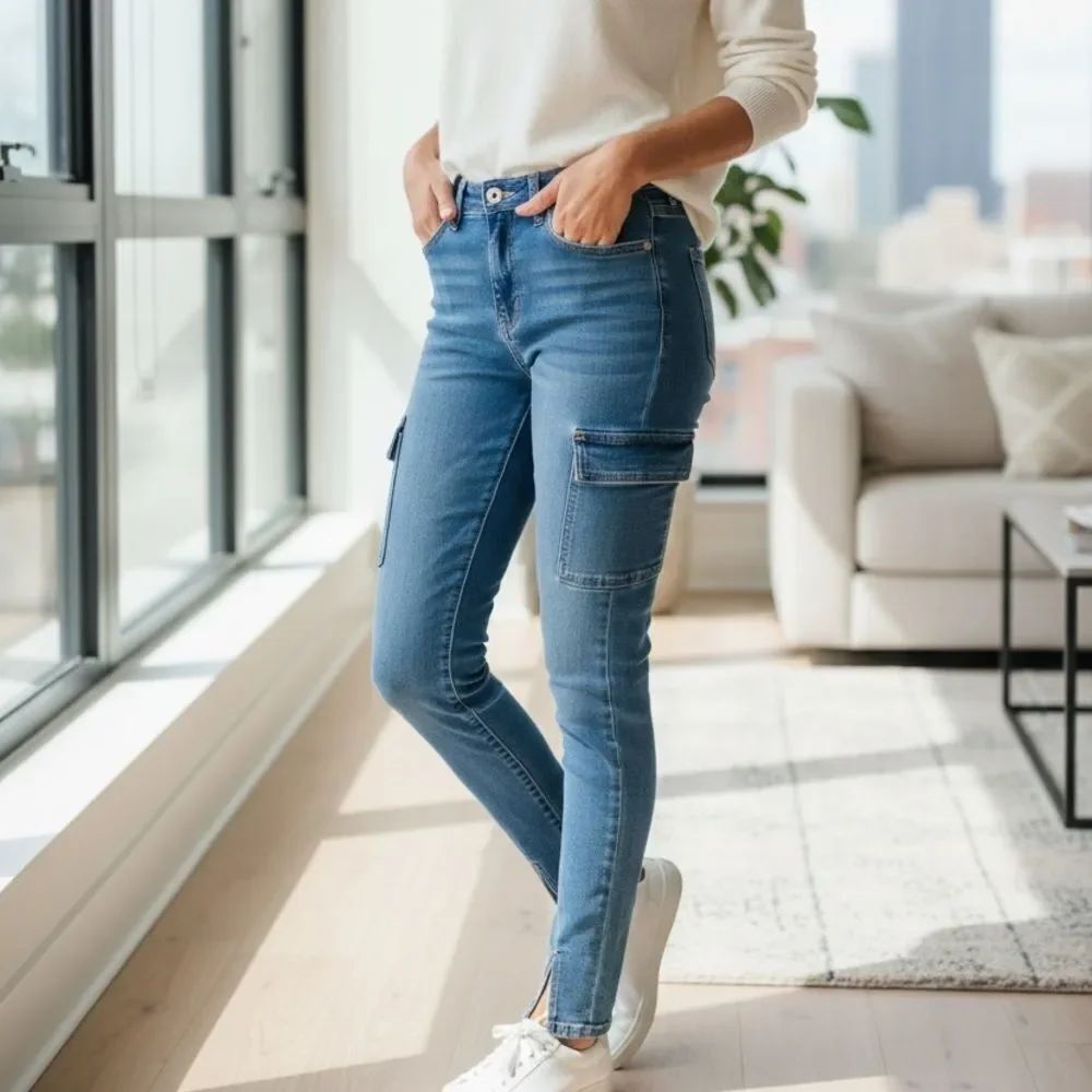 NWT Vervet High Rise Cargo Jeans